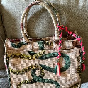Snake print handbag